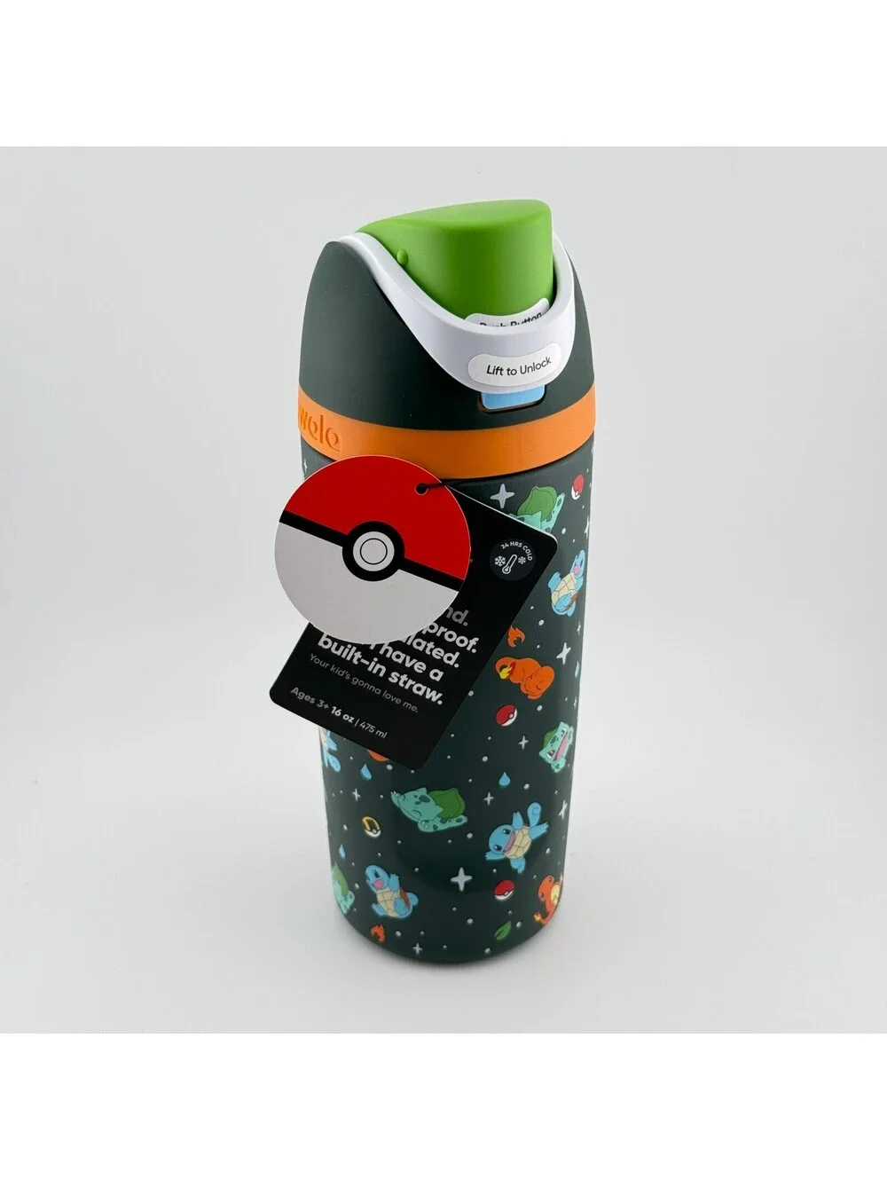Owala Pokemon Kanto First Partners FreeSip 16oz Water Bottle NEW